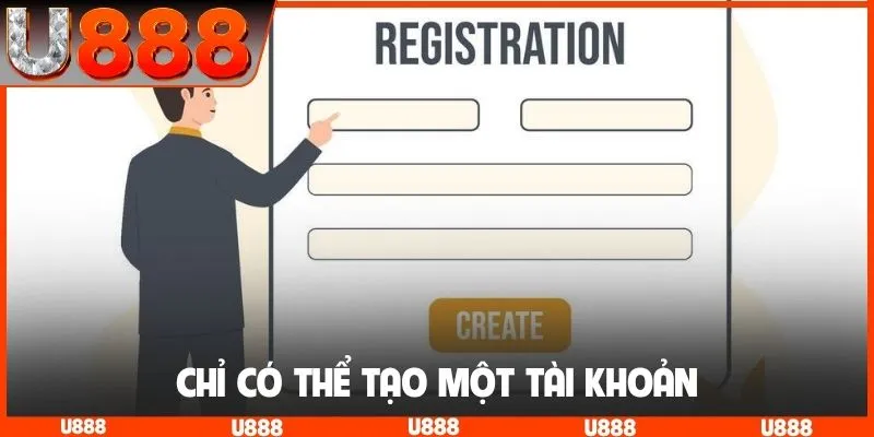 Chỉ có thể tạo một tài khoản